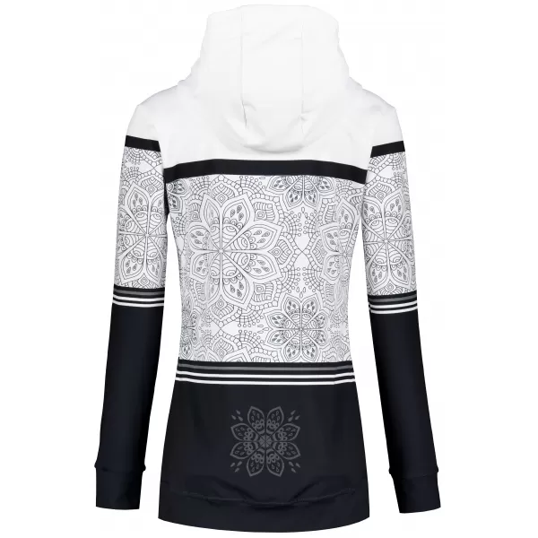 Frauen -Sweatshirt bei Reißverschlussprämie ALTISPORT VOJ/ALW023MI02 SCHWARZ UND WEIß 