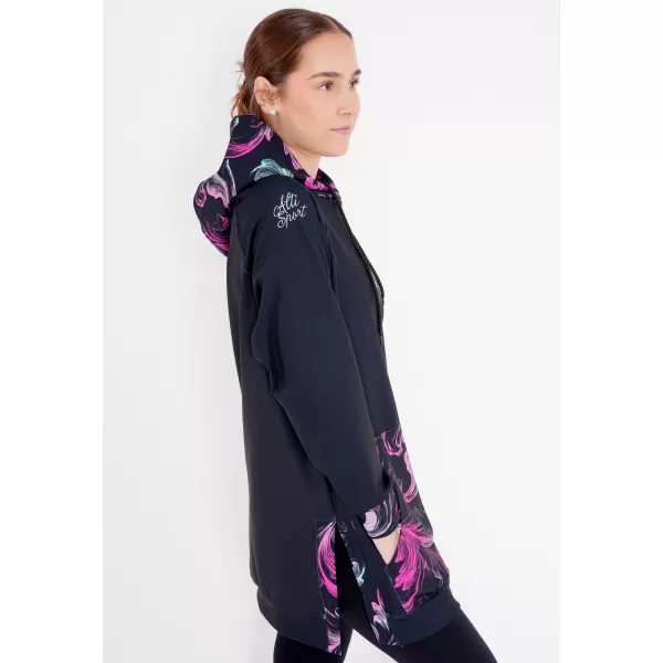  Funktionaler Sweatshirt -Prämie von Frauen ALTISPORT VOJ/ALW065MI03 SCHWARZ -PINK 
