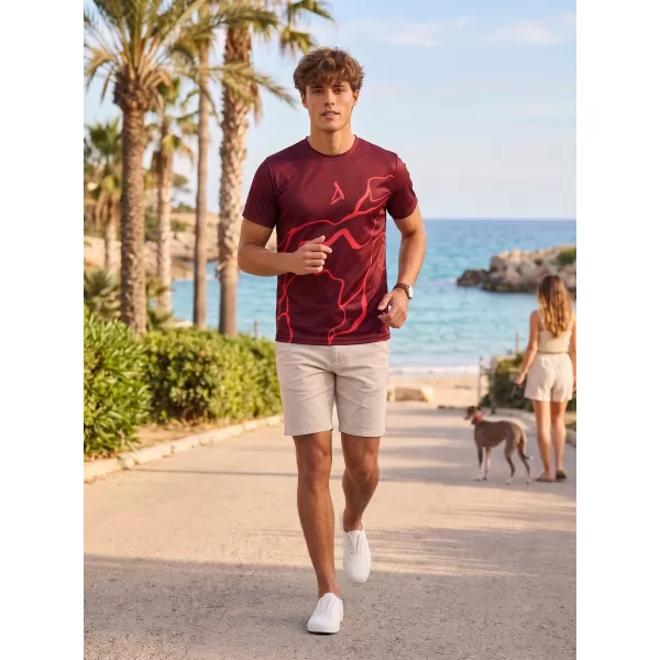 Männer funktionaler T -Shirt Premium ALTISPORT VOJ/ALM073TR01 WEINROT 