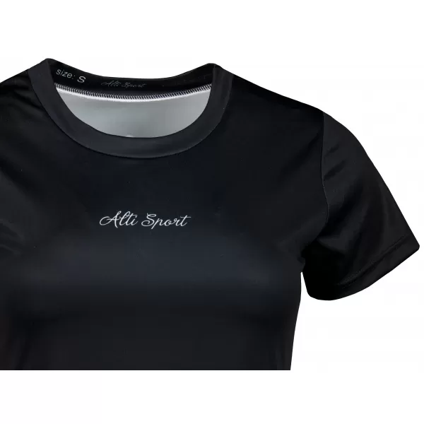  Frauenfunktional T -Shirt Premium ALTISPORT VOJ/ALW075TR01 SCHWARZ 