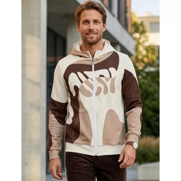  Herren -Sweatshirt auf Reißverschlussprämie ALTISPORT VOJ/ALM056MI02 BRAUN 