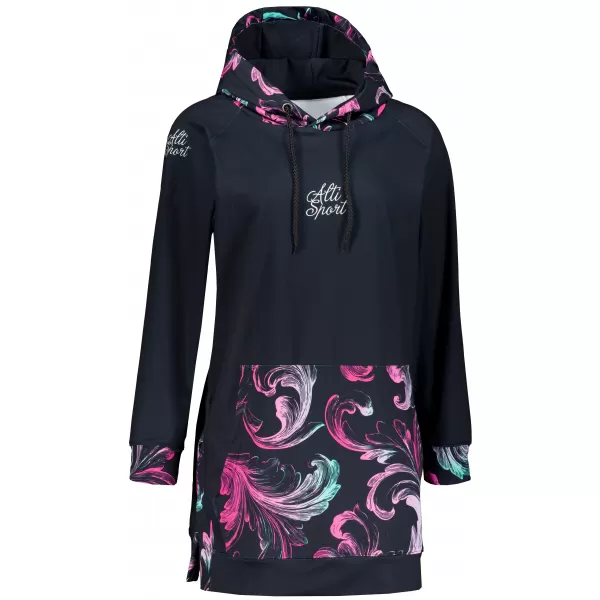  Funktionaler Sweatshirt -Prämie von Frauen ALTISPORT VOJ/ALW065MI03 SCHWARZ -PINK 