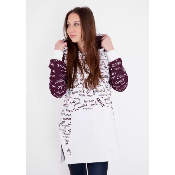  Funktionaler Sweatshirt -Prämie von Frauen ALTISPORT VOJ/ALW067MI03 BURGUND 