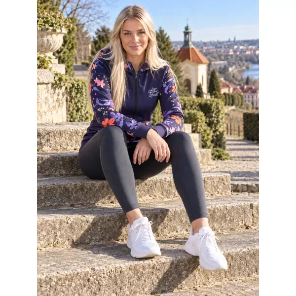  Frauen -Sweatshirt bei Reißverschlussprämie ALTISPORT VOJ/ALW063MI02 DUNKELVIOLETT 