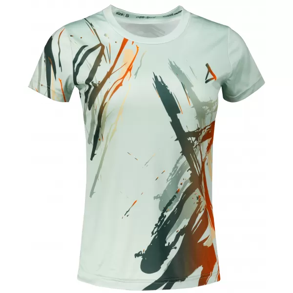  Frauenfunktional T -Shirt Premium ALTISPORT VOJ/ALW074TR01 GRÜN-ORANGE 