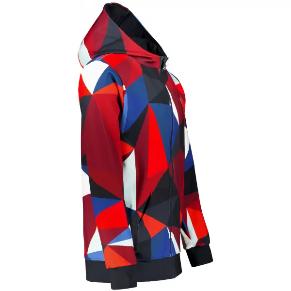  Herren -Sweatshirt auf Reißverschlussprämie ALTISPORT VOJ/ALM007MI02 MARINEBLAU/ROT 