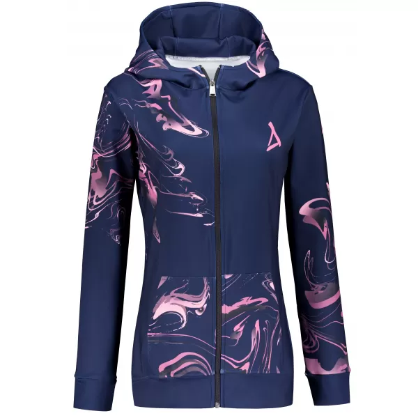  Frauen -Sweatshirt bei Reißverschlussprämie ALTISPORT VOJ/ALW064MI02 BLAU -PINK 