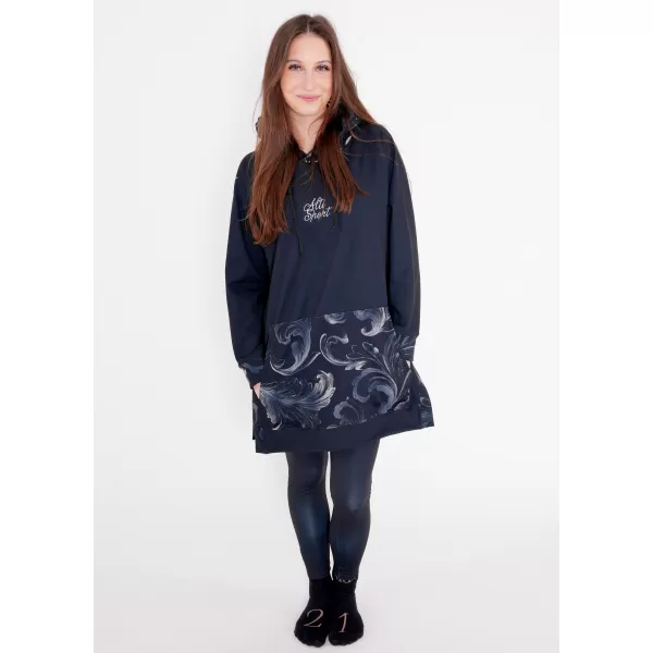  Funktionaler Sweatshirt -Prämie von Frauen ALTISPORT VOJ/ALW065MI03 SCHWARZ -GRAY 