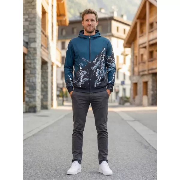  Herren -Sweatshirt auf Reißverschlussprämie ALTISPORT VOJ/ALM059MI02 MARINE 