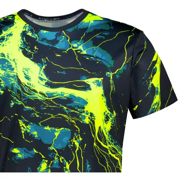  Männer funktionaler T -Shirt Premium ALTISPORT VOJ/ALM071TR01 MARINE-GELB 