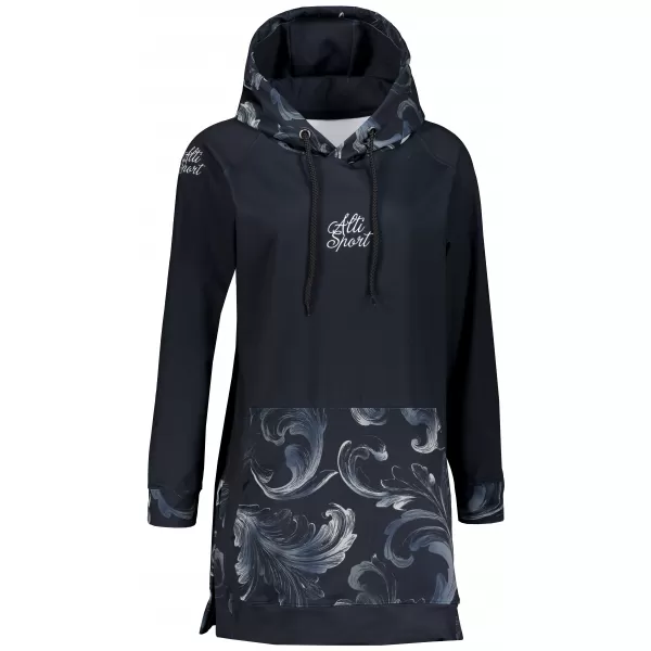  Funktionaler Sweatshirt -Prämie von Frauen ALTISPORT VOJ/ALW065MI03 SCHWARZ -GRAY 
