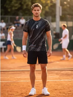 Männer funktionaler T -Shirt Premium ALTISPORT VOJ/ALM072TR01 SCHWARZ