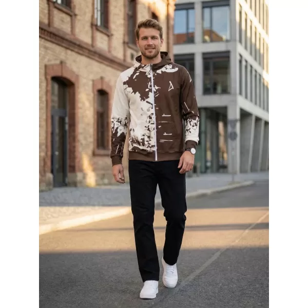  Herren -Sweatshirt auf Reißverschlussprämie ALTISPORT VOJ/ALM057MI02 BRAUN 