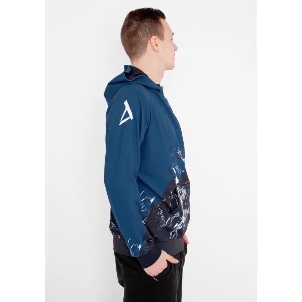  Herren -Sweatshirt auf Reißverschlussprämie ALTISPORT VOJ/ALM059MI02 MARINE 