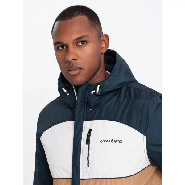  Jacke OMBRE C447 WEIß/DUNKELBLAU/BRAUN 