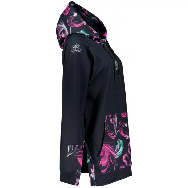  Funktionaler Sweatshirt -Prämie von Frauen ALTISPORT VOJ/ALW065MI03 SCHWARZ -PINK 
