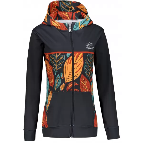 Frauen -Sweatshirt bei Reißverschlussprämie ALTISPORT VOJ/ALW061MI02 ORANGE/BLAU 