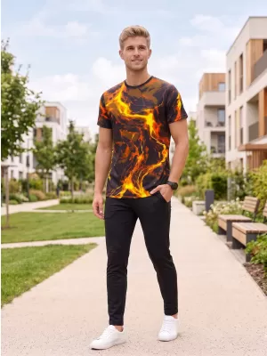 Männer funktionaler T -Shirt Premium ALTISPORT VOJ/ALM071TR01 SCHWARZ -AUSGELB