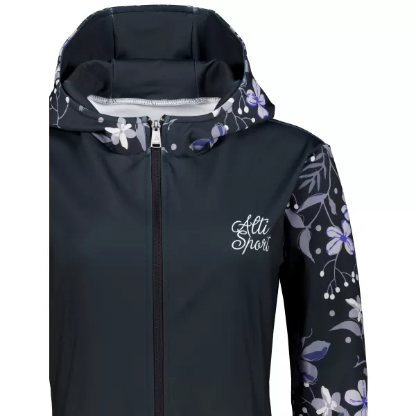  Frauen -Sweatshirt bei Reißverschlussprämie ALTISPORT VOJ/ALW063MI02 SCHWARZ 