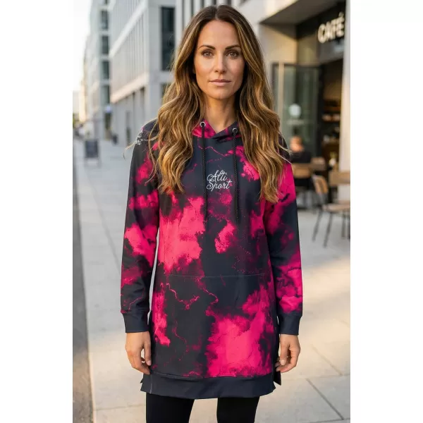  Funktionaler Sweatshirt -Prämie von Frauen ALTISPORT VOJ/ALW066MI03 SCHWARZ -PINK 