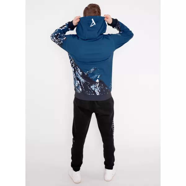  Herren -Sweatshirt auf Reißverschlussprämie ALTISPORT VOJ/ALM059MI02 MARINE 