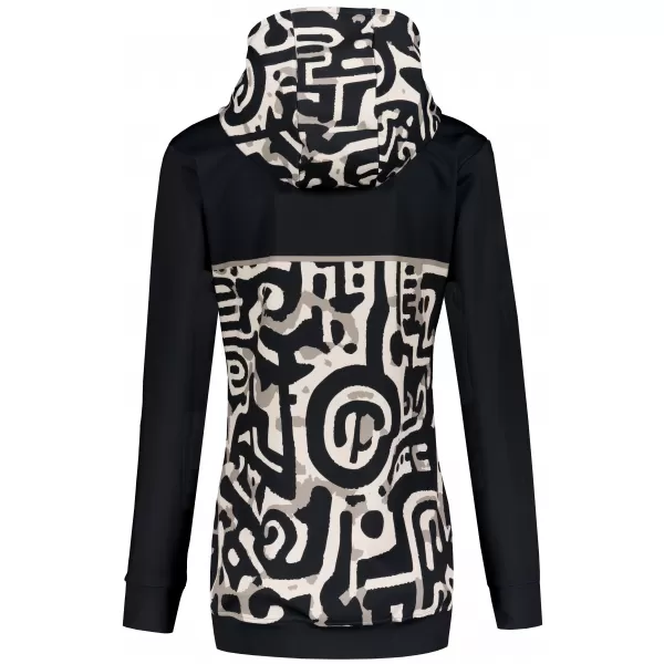  Frauen -Sweatshirt bei Reißverschlussprämie ALTISPORT VOJ/ALW060MI02 SCHWARZ -BROWN 