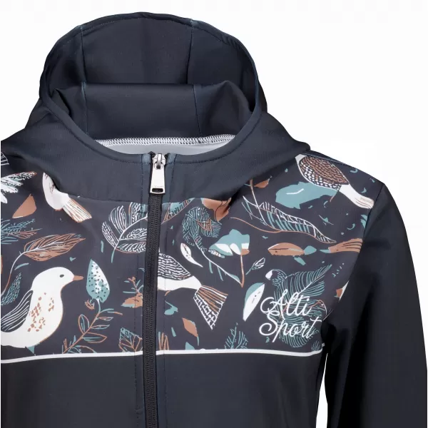  Frauen -Sweatshirt bei Reißverschlussprämie ALTISPORT VOJ/ALW062MI02 SCHWARZ 