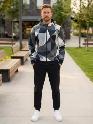Herren -Sweatshirt auf Reißverschlussprämie ALTISPORT VOJ/ALM007MI02 GRAU