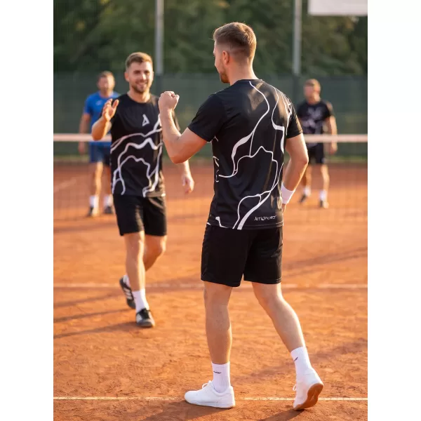  Männer funktionaler T -Shirt Premium ALTISPORT VOJ/ALM073TR01 SCHWARZ 