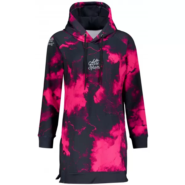  Funktionaler Sweatshirt -Prämie von Frauen ALTISPORT VOJ/ALW066MI03 SCHWARZ -PINK 