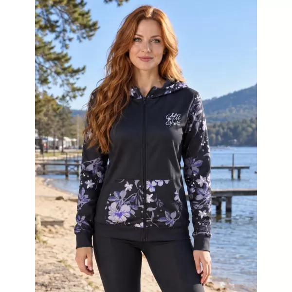 Frauen -Sweatshirt bei Reißverschlussprämie ALTISPORT VOJ/ALW063MI02 SCHWARZ 