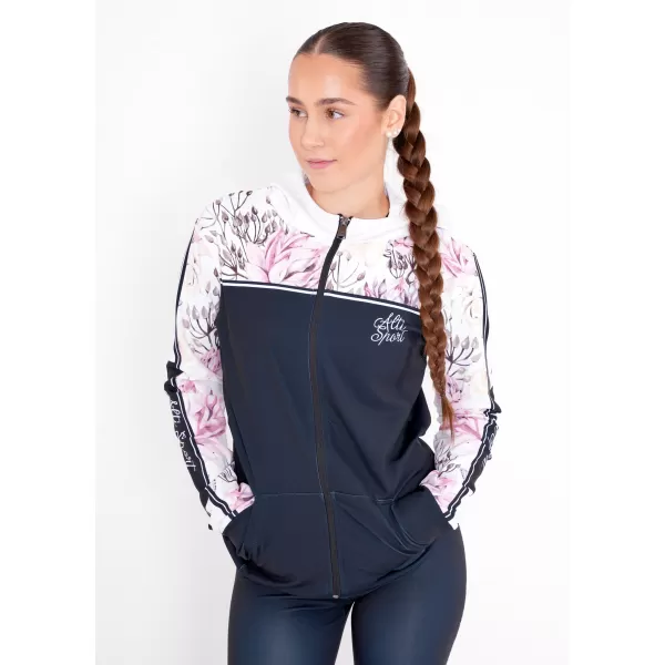  Frauen -Sweatshirt bei Reißverschlussprämie ALTISPORT VOJ/ALW008MI02 SCHWARZ 