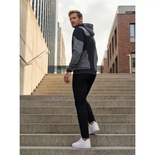  Herren -Sweatshirt auf Reißverschlussprämie ALTISPORT VOJ/ALM056MI02 SCHWARZ 