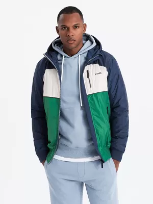Jacke OMBRE C447 GRÜN/WEIß/DUNKELBLAU