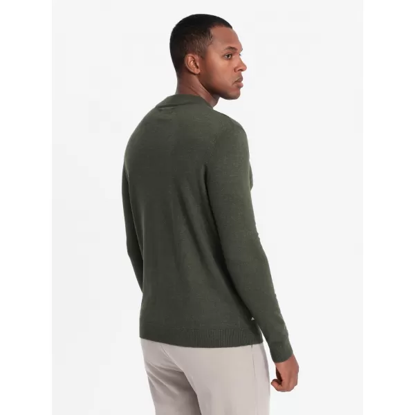  Herrenpullover OMBRE OM-SWTN-0125 DUNKLE OLIVE 