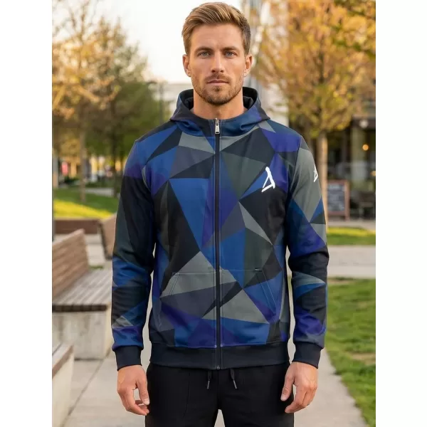  Herren -Sweatshirt auf Reißverschlussprämie ALTISPORT VOJ/ALM007MI02 DUNKELBLAU 