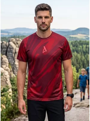 Männer funktionaler T -Shirt Premium ALTISPORT VOJ/ALM072TR01 WEINROT