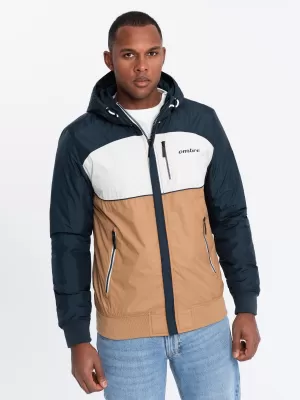 Jacke OMBRE C447 WEIß/DUNKELBLAU/BRAUN