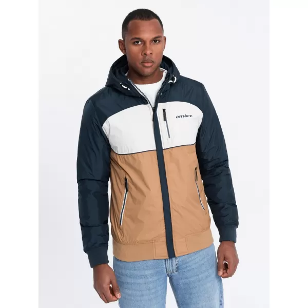  Jacke OMBRE C447 WEIß/DUNKELBLAU/BRAUN 