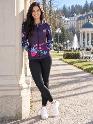 Frauen -Sweatshirt bei Reißverschlussprämie ALTISPORT VOJ/ALW063MI02 FUCHSIE