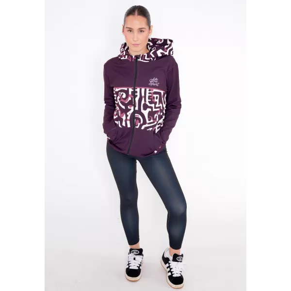  Frauen -Sweatshirt bei Reißverschlussprämie ALTISPORT VOJ/ALW060MI02 BURGUND 