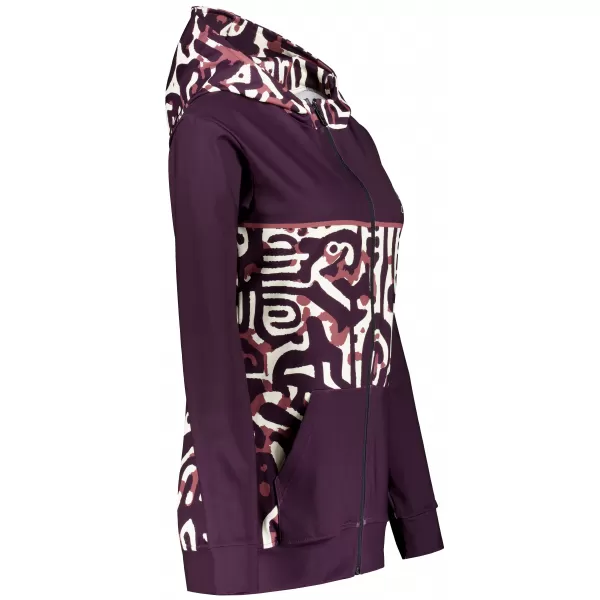  Frauen -Sweatshirt bei Reißverschlussprämie ALTISPORT VOJ/ALW060MI02 BURGUND 