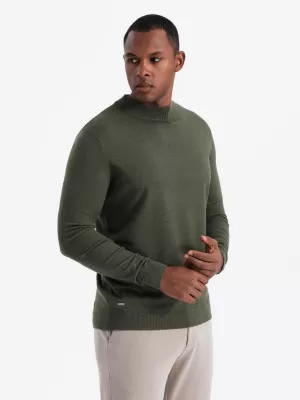 Herrenpullover OMBRE OM-SWTN-0125 DUNKLE OLIVE