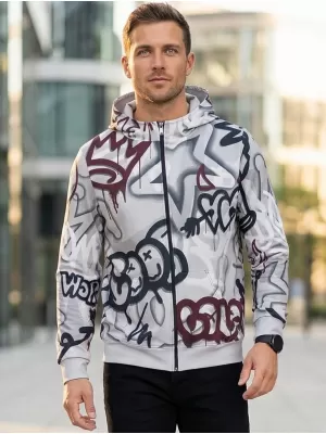 Herren -Sweatshirt auf Reißverschlussprämie ALTISPORT VOJ/ALM054MI02 DUNKELGRAU