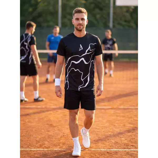  Männer funktionaler T -Shirt Premium ALTISPORT VOJ/ALM073TR01 SCHWARZ 