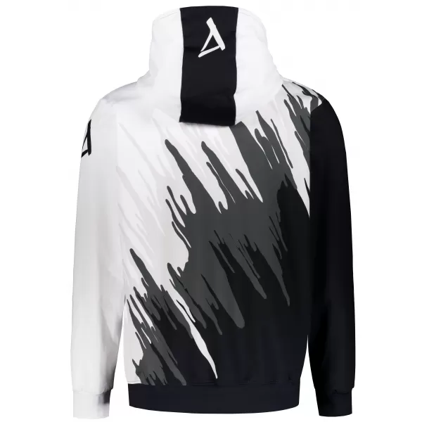  Herren -Sweatshirt auf Reißverschlussprämie ALTISPORT VOJ/ALM006MI02 SCHWARZ UND WEIß 