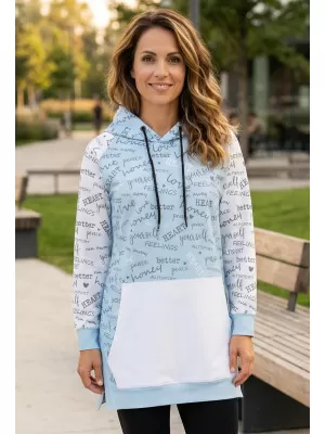 Funktionaler Sweatshirt -Prämie von Frauen ALTISPORT VOJ/ALW067MI03 BABYBLAU