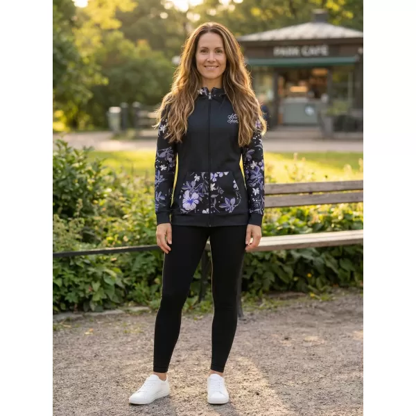  Frauen -Sweatshirt bei Reißverschlussprämie ALTISPORT VOJ/ALW063MI02 SCHWARZ 