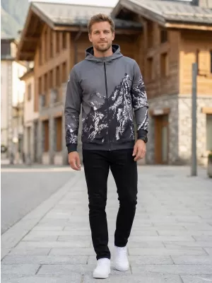 Herren -Sweatshirt auf Reißverschlussprämie ALTISPORT VOJ/ALM059MI02 GRAU