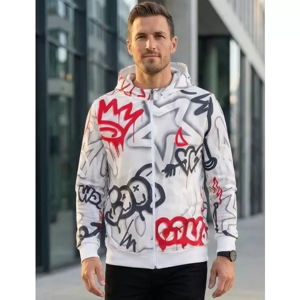  Herren -Sweatshirt auf Reißverschlussprämie ALTISPORT VOJ/ALM054MI02 GRAU -RED 